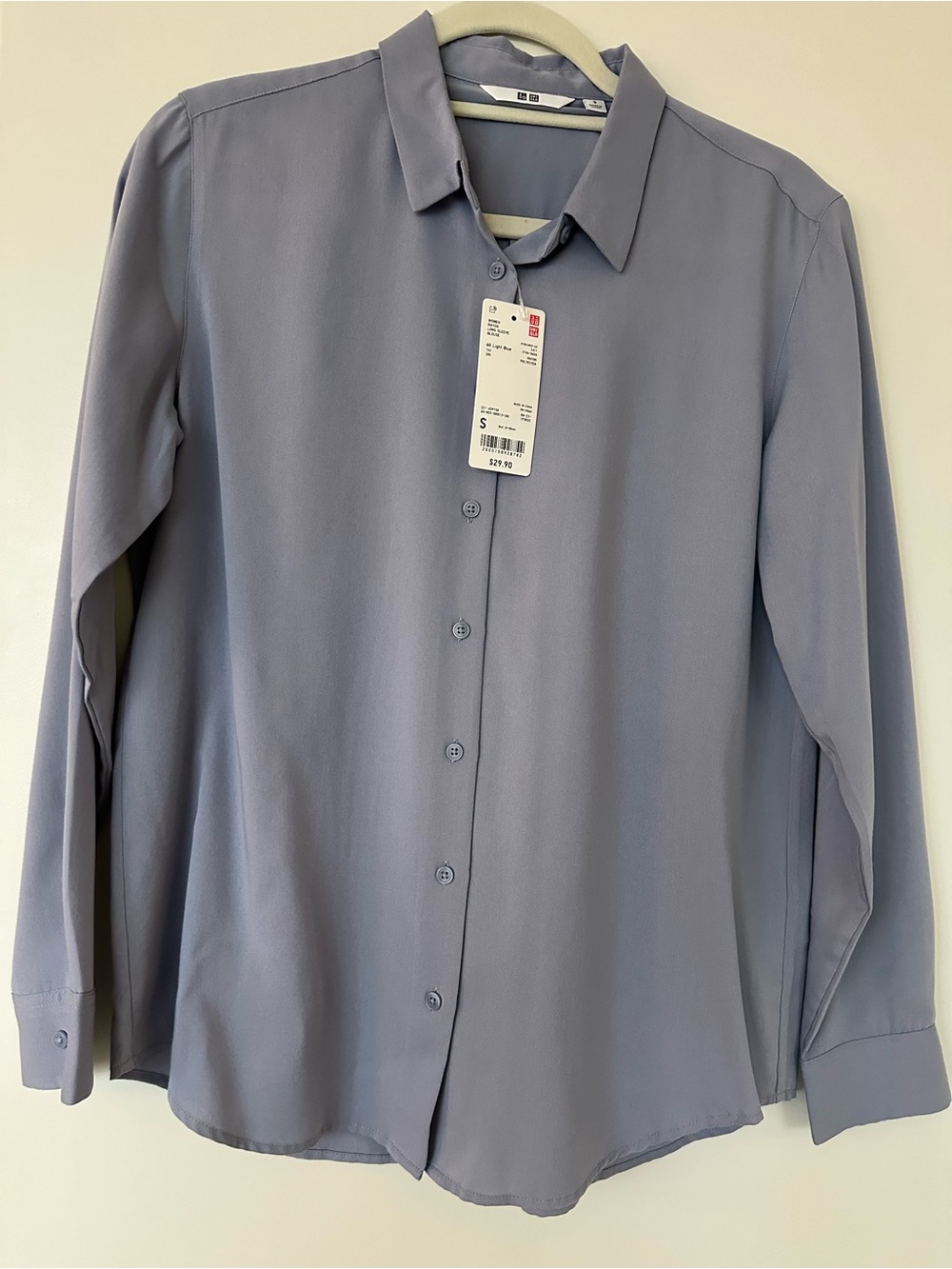 Uniqlo Light Blue Button-Up Shirt